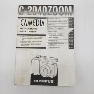 MANUAL‎ ONLY--Instruction Manual for Olympus Camedia C-2040Zoom C-2040 Zoom